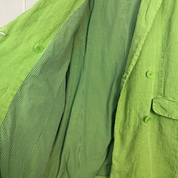 Sundance Oaklee Linen Blazer in Green Tea Size Button Front XL - Picture 12 of 16